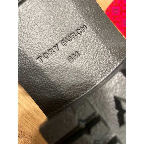 Tory Burch Classic Embellished Medallion Lug Loafer Black Leather Size 8 NIB - Picture 11 of 13